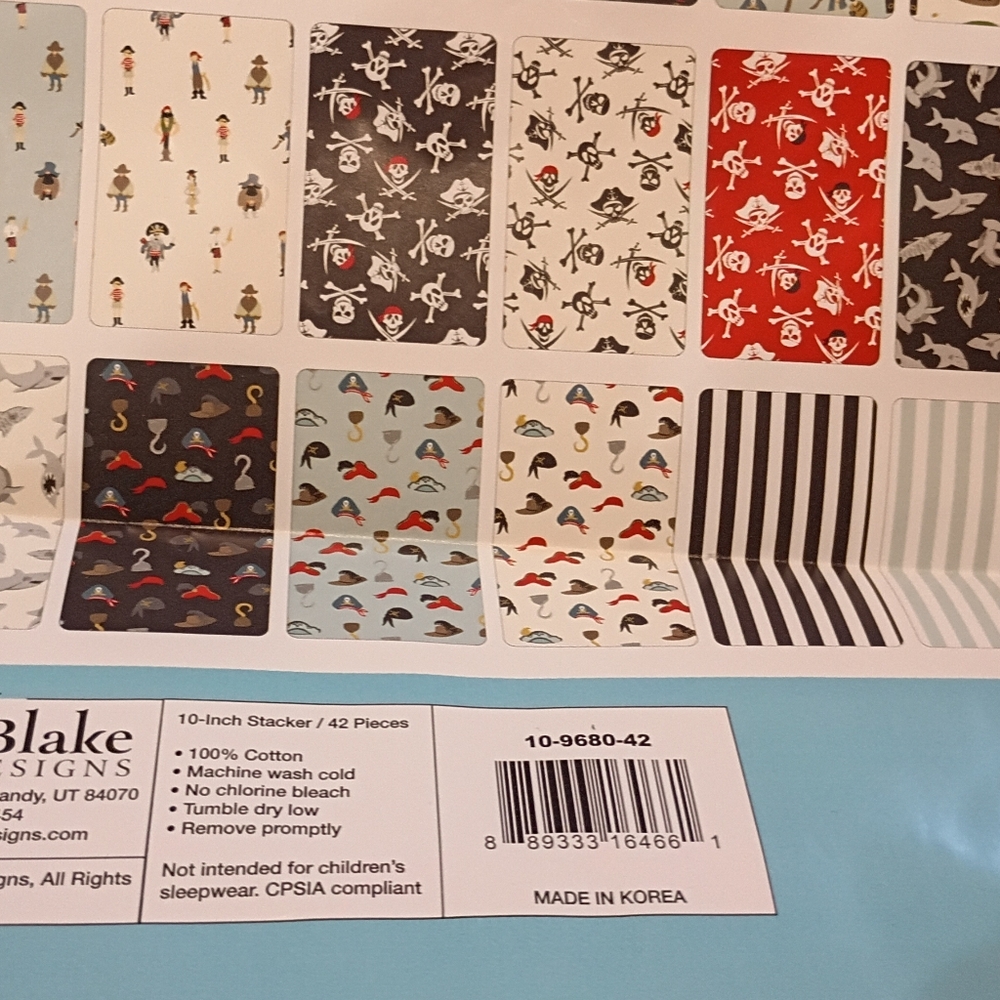 Riley Blake Pirate Tales 10 In Stacker 42 Piece Material Quilt